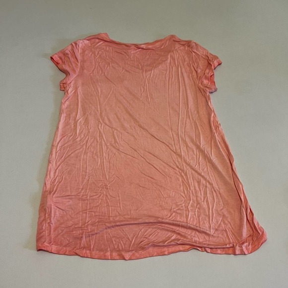 5/ $25 CABLE & Gauge Pink soft v-neck high low top M - Picture 4 of 4